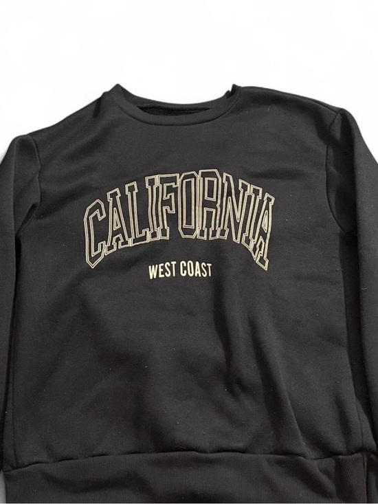 Sweaters - California West Coast Black Crewneck Sweatshirt
